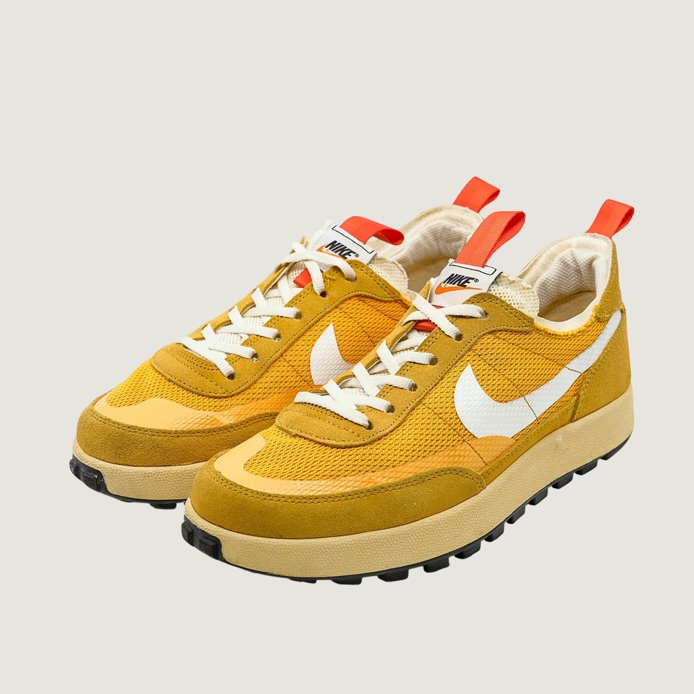 Nike Tom Sachs General Purpose Shoe Dark Sulfur Yellow Suede Mesh Sneaker Mens